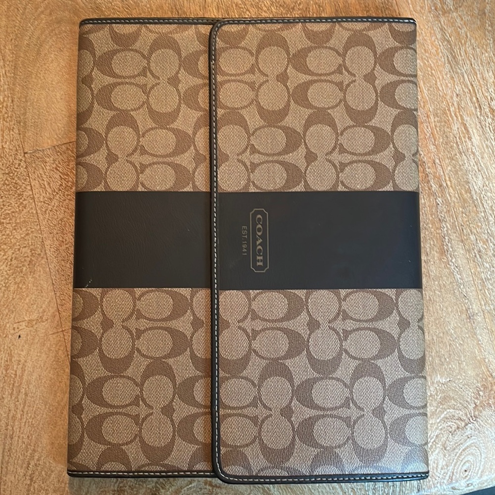 Coach Executive Porfolio in Signature Canvas & Leather Trim